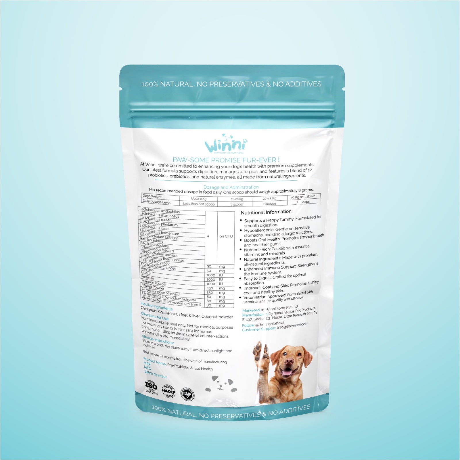 Pre + Probiotics & Gut Health Supplement for Dogs